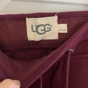 UGG fleece lined wide leg sweatpants.